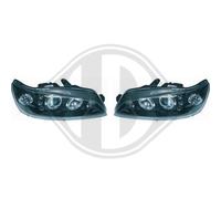 Coppia Fari Fanali Anteriori Tuning 306 97-01 neri con anelli ANGEL EYES