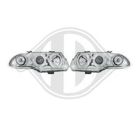 Coppia Fari Fanali Anteriori Tuning 94-98 chrome con anelli ANGEL EYES
