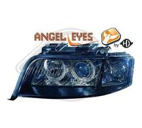 Coppia fari fanali anteriori TUNING A6 97-01 H7+H7 per reg elettrica nero c