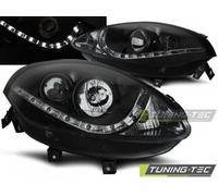 Coppia Fari Fanali Anteriori Tuning BRAVO II 2007->2015 DAYLIGHT Nero H1+H1 led