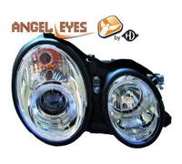 Coppia fari fanali anteriori TUNING Classe E W210 95-99 cromati, con an