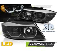 COPPIA FARI FANALI ANTERIORI TUNING E90/E91 2005-2008 3D AE LED NERO ALOGENI H7