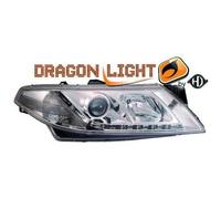 Coppia fari fanali anteriori TUNING LAGUNA 01-05 cromati H7+H1 per reg