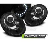Coppia Fari Fanali Anteriori Tuning NEW BEETLE 06-12 LED NERO Alogeni h7