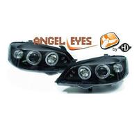 Coppia Fari Fanali Anteriori Tuning Per Astra G 97-04 neri angel eyes