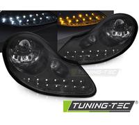 COPPIA FARI FANALI ANTERIORI TUNING PER BOXSTER 1996-2004 /911 996 FULL BLACK