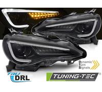 COPPIA FARI FANALI ANTERIORI TUNING PER TOYOTA GT86 12-21 TUBE LED NERO