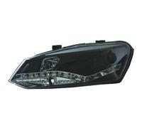 Coppia fari fanali anteriori TUNING POLO 6R 2009-> 2014 neri dayline LED