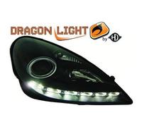 Coppia fari fanali anteriori TUNING SLK R171 04-11 neri con luce DIURNE Alogeni