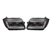 Coppia Fari Fanali anteriori VW CRAFTER 2 LED DAYLIGHT 2017 NERO drl dinamiche
