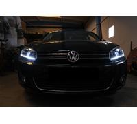 Coppia Fari Fanali Tuning Golf 6 VI 2008>2013 ottica 7.5 Look freccia dinamica