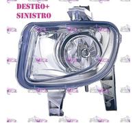 COPPIA FARI FARETTO FENDINEBBIA DX+SX H1 PER FIAT GRANDE PUNTO 05> PARAB.CROMATA