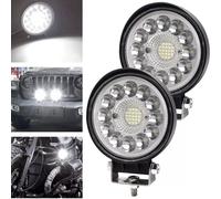 coppia fari led 99watt Tondi 12v24v luce fredda Completi di staffe Jeep Auto Mot