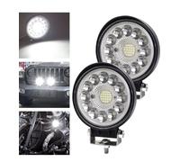coppia fari led 99watt Tondi 12v24v luce fredda Completi di staffe Jeep Auto Mot