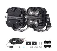 Coppia Fari LED Ausiliario 25440LM 6000K Spot Beam Side Shooter RGB DRL 212W