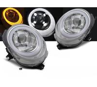 Coppia fari Mini Cooper F55-F56-F57 dal 2014 al 2017 - FULL LED DRL cromato