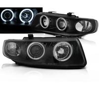 Tuning-Tec Coppia fari Seat Leon/Toledo 99-04 Angel Eyes CCFL Nero