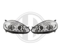 COPPIA FARI TUNING ANT GRANDE PUNTO DRAGON-LIGHTS 2005-10.2008 CROMO