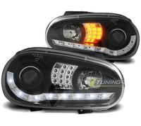 Coppia fari VW Golf 4 97-03 Daylight led nero lampeggiante led