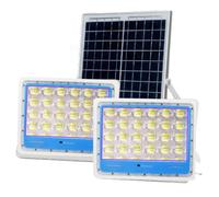 Kit 2 Fari Solari 200W Cavo 20mt Led Con Pannello Luce Fredda IP66 Telecomando