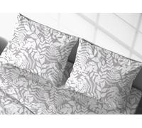 Coppia Federe Cuscino Letto Bottoni Laterali 100% Cotone Disegno Natura GI