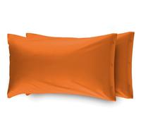 Coppia Federe Cuscino Letto In Tinta Unita