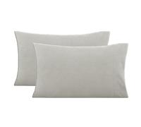 Coppia federe linea Candy 2 pezzi in morbido cotone con chiusura a busta - a sacco - colori basics vivaci (Grigio Perlato)