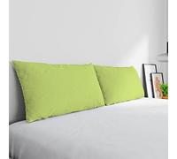 Coppia Federe Max Color 100% cotone, Made in Italy, misura federa 50x80 cm con patella interna, Tinta Unita - VERDE ACIDO