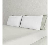 Coppia Federe Max Color 100% cotone, misura federa 50x80 cm con patella interna, Tinta Unita - BIANCO