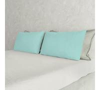 Coppia Federe Max Color 100% cotone, misura federa 50x80 cm con patella interna, Tinta Unita - VERDE ACQUA