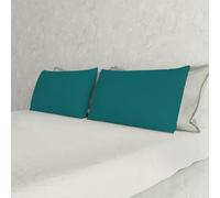 Coppia Federe Max Color 100% cotone, misura federa 50x80 cm con patella interna, Tinta Unita - VERDE BOTTIGLIA