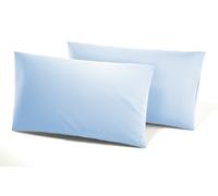 Coppia Federe Per Guanciale In Puro Cotone 100% Irge 52x82cm In Tinta Unita