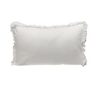 Coppia Federe Renato Balestra Cotone Per Guanciali Letto Tinta Unita con Volant