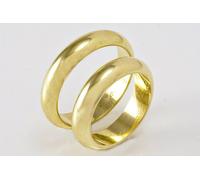 Coppia Fedi Fedine in argento 925% colore oro giallo gr. 7 - incisioni omaggio -