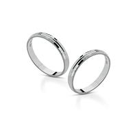 Coppia Fedine Personalizzabili in Argento 925 con Incisione Nome e Data - 2 Anelli Fidanzamento Lui e Lei - Fedina Personalizzata Uomo Donna - Disponibili in diverse Trame