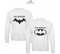 Coppia Felpe HER BATMAN HIS BATGIRL KING QUEEN amore idea regalo