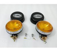 Coppia Fendinebbia Giallo Hella Con Coperchio Con Lampadina H3 Lampadina Alog...