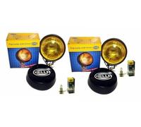 Coppia Fendinebbia Tondo Hella Vetro Giallo + Coperchio con Lampadina H3 12V ...