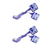 coppia Fermatenda calamita per tende con magnete art.carre tinta unita semplici eleganti arredo casa (Blu)