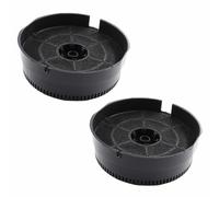 Marel Shop® - Coppia filtri in carbone per cappa compatibili con Gruppo Bosch Elica Whirlpool Modello 58 diametro 143mm altezza 50mm