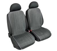 Coppia fodere coprisedili double-face carta tessile e tessuto - Antracite 42cm