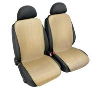 Coppia fodere coprisedili double-face carta tessile e tessuto - Beige 42cm