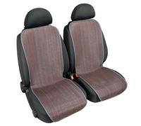 Coppia fodere coprisedili double-face carta tessile e tessuto - Rosso 42cm