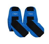 COPPIA FODERE FODERINE ECOPELLE SPECIFICHE PER VOLVO FM4 / FH4 DAL 2013 BLU