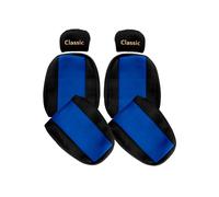 COPPIA FODERINE COPRI SEDILI CLASSIC NERE BLU MAN F2000 L2000 1 CINTURA SICURE
