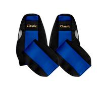 COPPIA FODERINE COPRI SEDILI CLASSIC NERE BLU PER SCANIA 4 POGGIATESTA INTEGRA