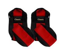 COPPIA FODERINE COPRI SEDILI CLASSIC NERE E ROSSE MERCEDES ACTROS MP4