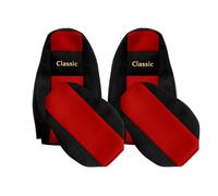 COPPIA FODERINE COPRI SEDILI CLASSIC NERE E ROSSE VOLVO FH4 FM4 DAL 2013 IN POI