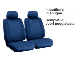 COPPIA FODERINE - COPRISEDILI ANTERIORI UNIVERSALI MOD GLAMUR COLORE AVIO