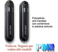 COPPIA FOTOCELLULE FOTOCELLULA X CANCELLO CONTENITORE ANTIURTO REGOLABILE 0-90°